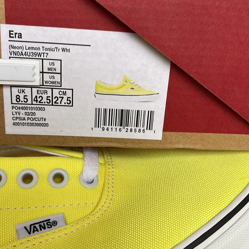 Vans Era Neon Lemon Tonic/True White sneakers WMNS - Picture 16 of 16